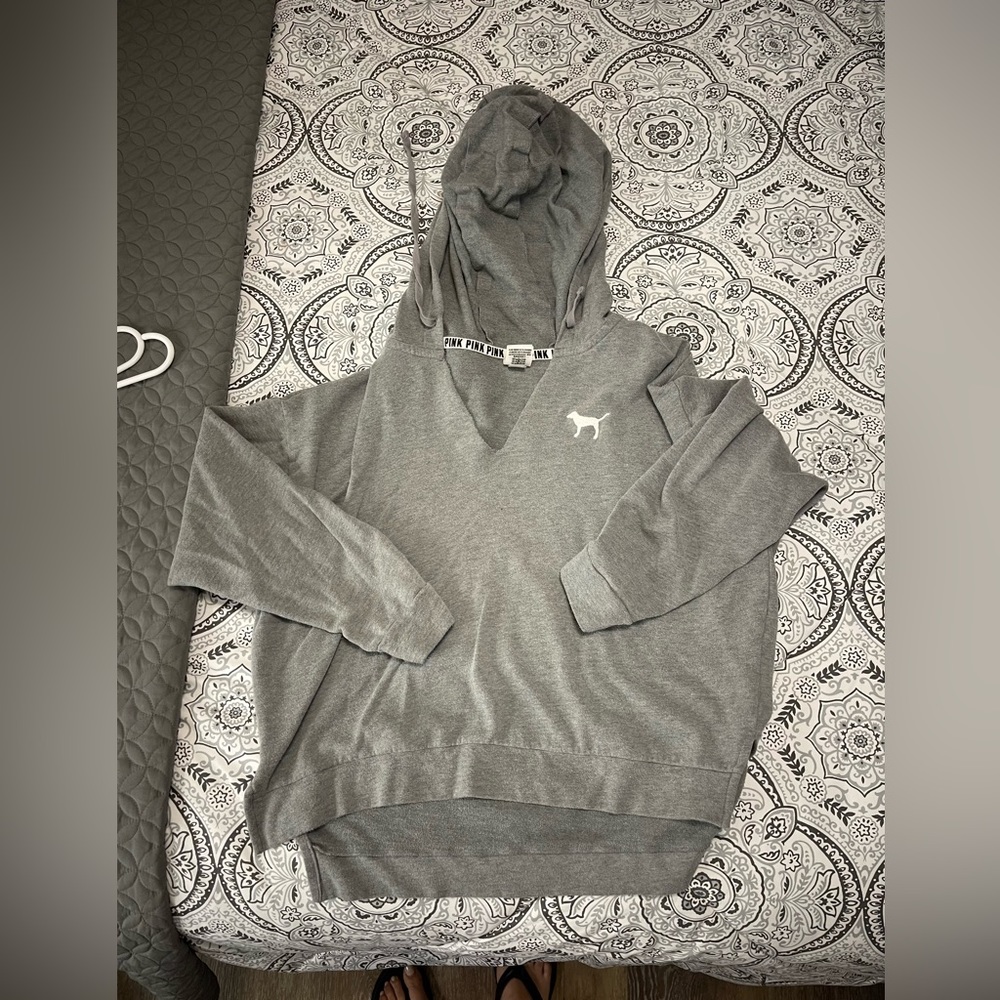 PINK Oversized Cropped Hoodie